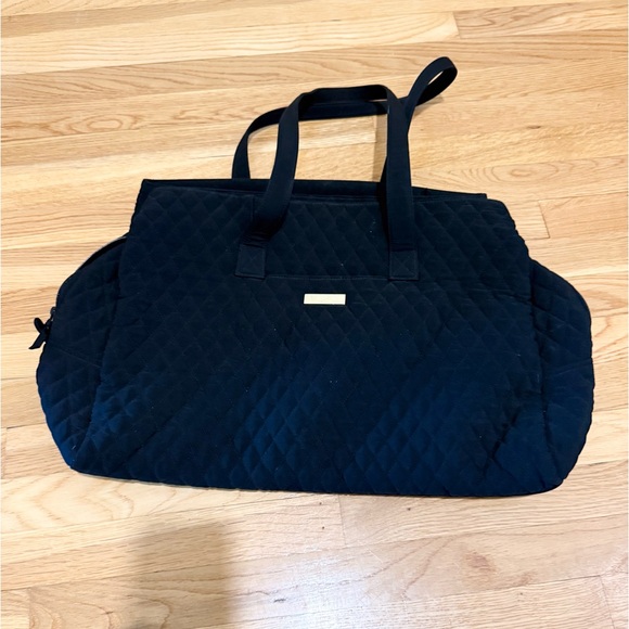 Vera Bradley Black Quilted Weekender Tote - Picture 3 of 12